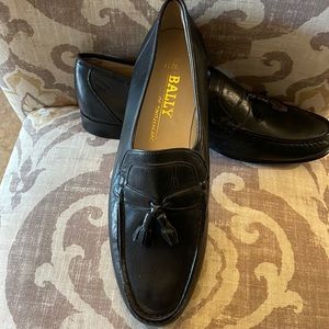 Mens Bally NWOT Aldo Black Leather slip on dress shoes 11.5M